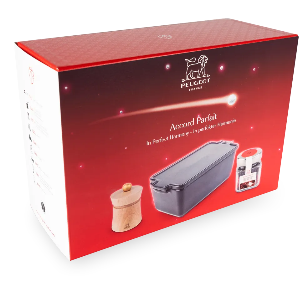PSP PEUGEOT Set "Foie Gras" Moulin à poivre et mélange + Plat  à terrine 60626