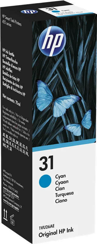 HP ink bottle cyan authentique HP 31 - 1VU26AE