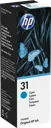 HP ink bottle cyan authentique HP 31 - 1VU26AE